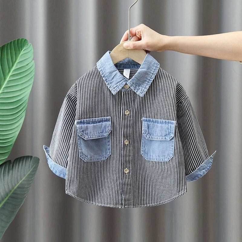 Set 3pz bimbo jeans Camicia e jeans