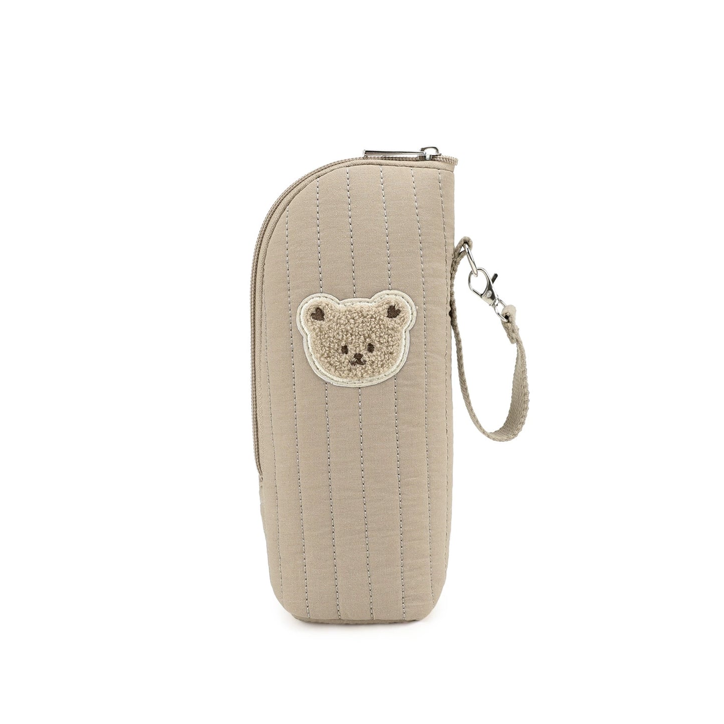 Portabiberon Termico Isolante in Cotone con Orsetto – Mantiene Caldo/Freddo