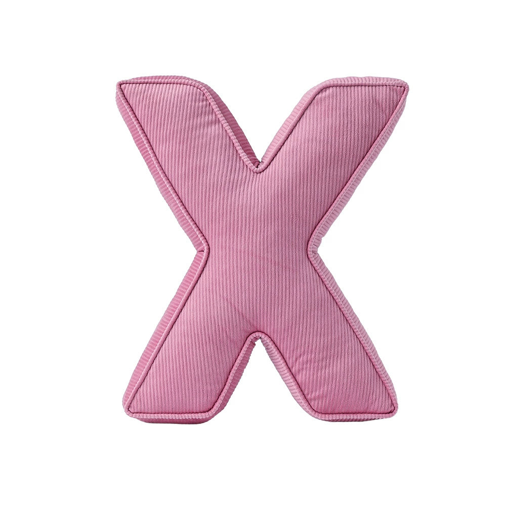 Cuscino lettera in tessuto – decorativi per cameretta Rosa