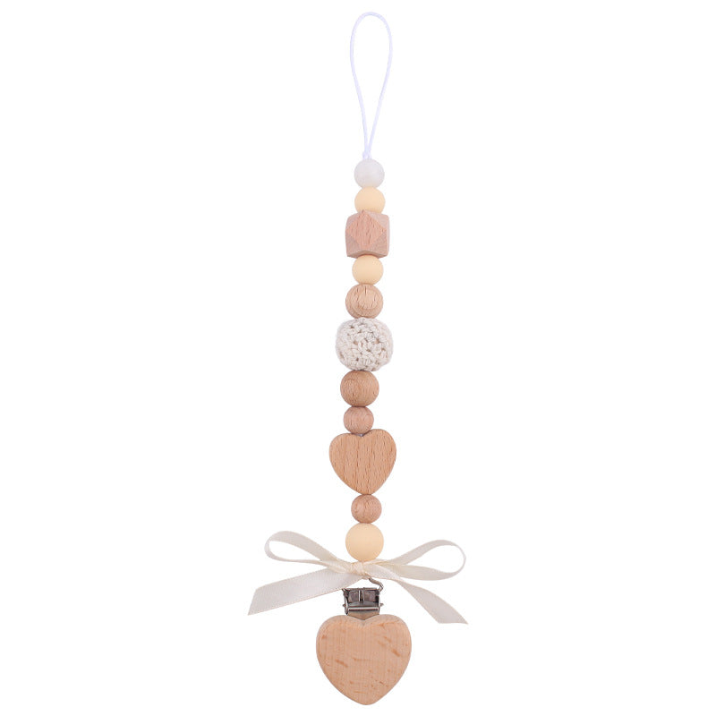 Portaciuccio in Legno e Silicone - Design Elegante con Fiocco