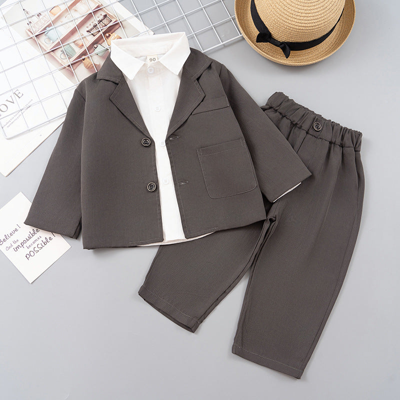 Completo Elegante Bambino Giacca + Camicia + Pantaloncini