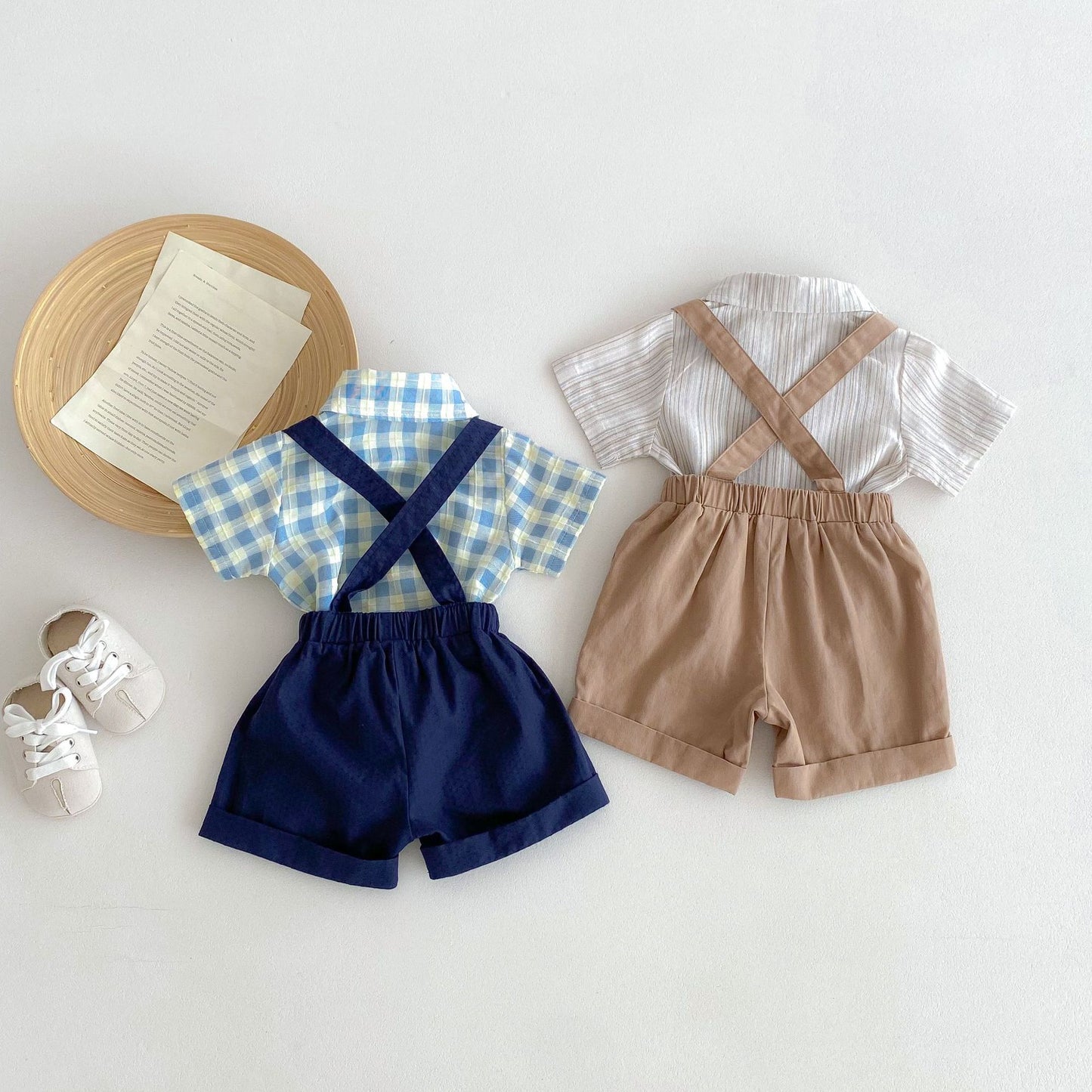 Completo Estivo Bambino salopette e camicia