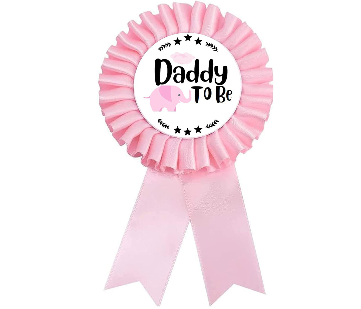 Coccarda Rosa “Daddy To Be” Baby Shower per Futuro Papà