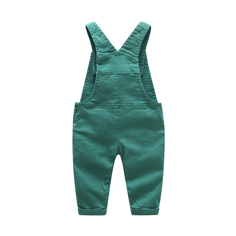 Completo bimbo 2 pezzi: body polo a righe + salopette verde – Stile casual chic
