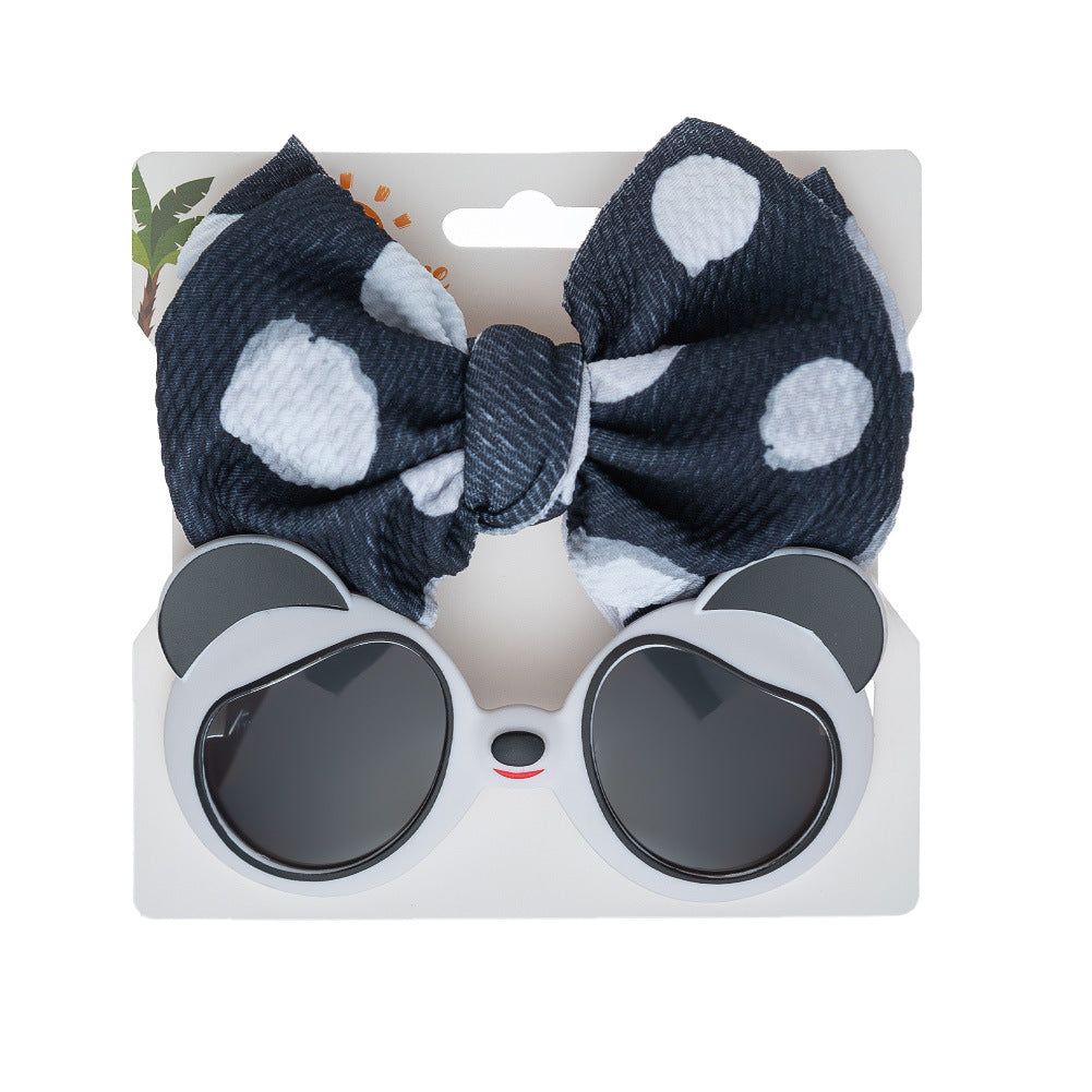 Occhiali da Sole Baby con Orecchie + Maxi Fiocco