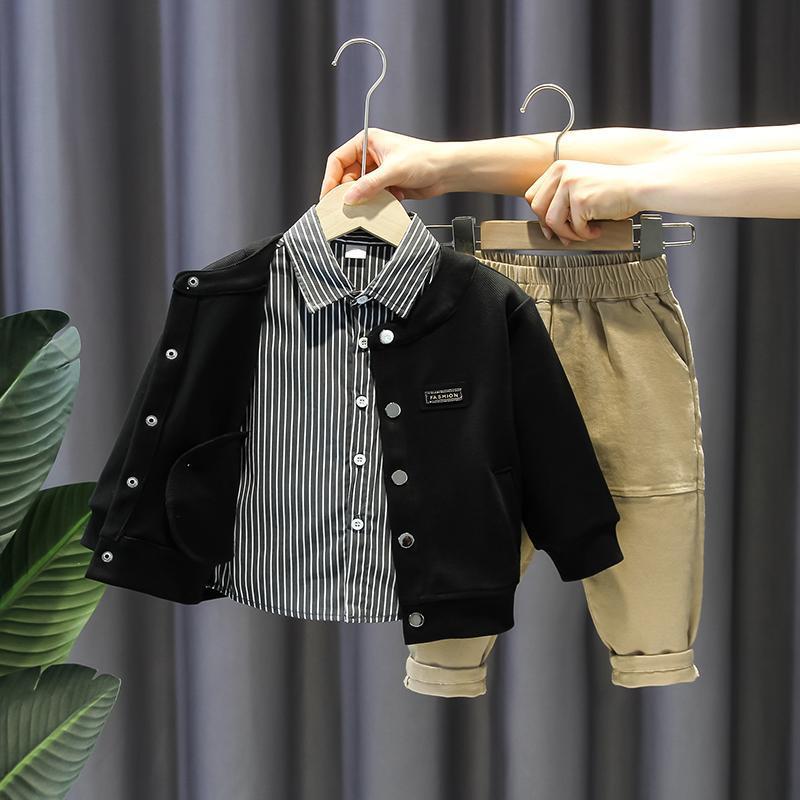 Set 3pz bimbo Giacca, camicia e jeans