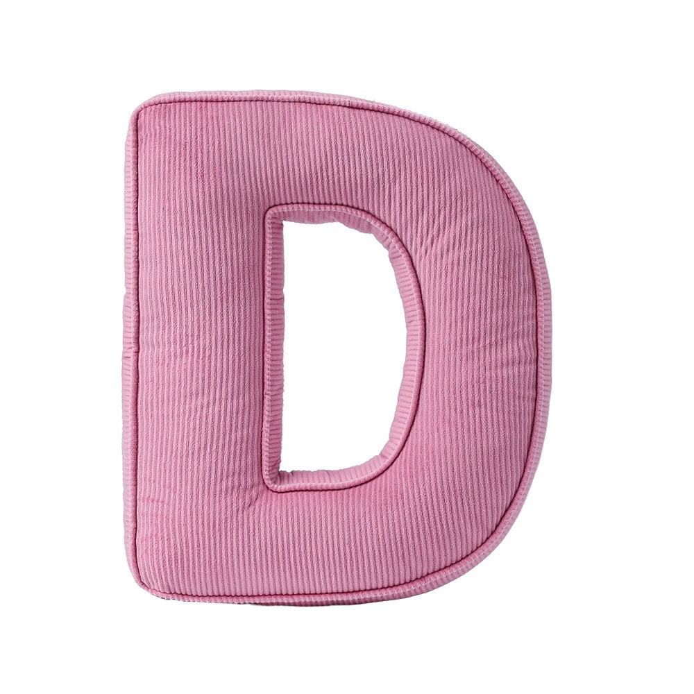 Cuscino lettera in tessuto – decorativi per cameretta Rosa