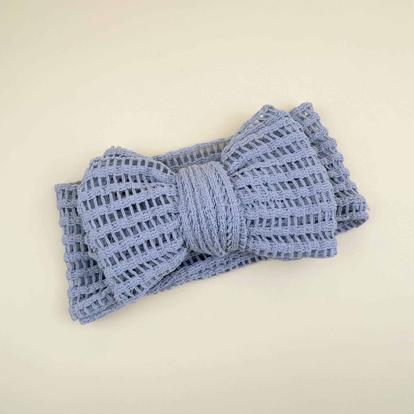 Fasce per Bambina in Maglia con Fiocco – Set Colori Pastello e Naturali
