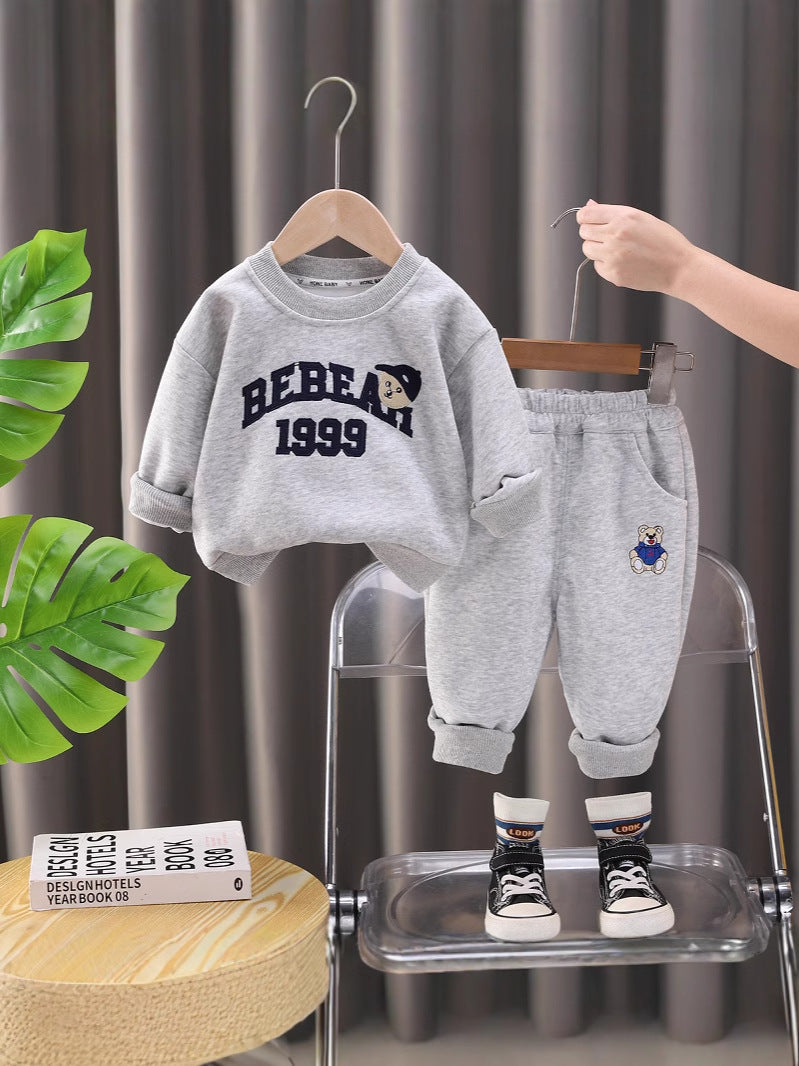 Tuta Bambino "BEBEAR 1999" in Cotone Felpa e Pantaloni Coordinati