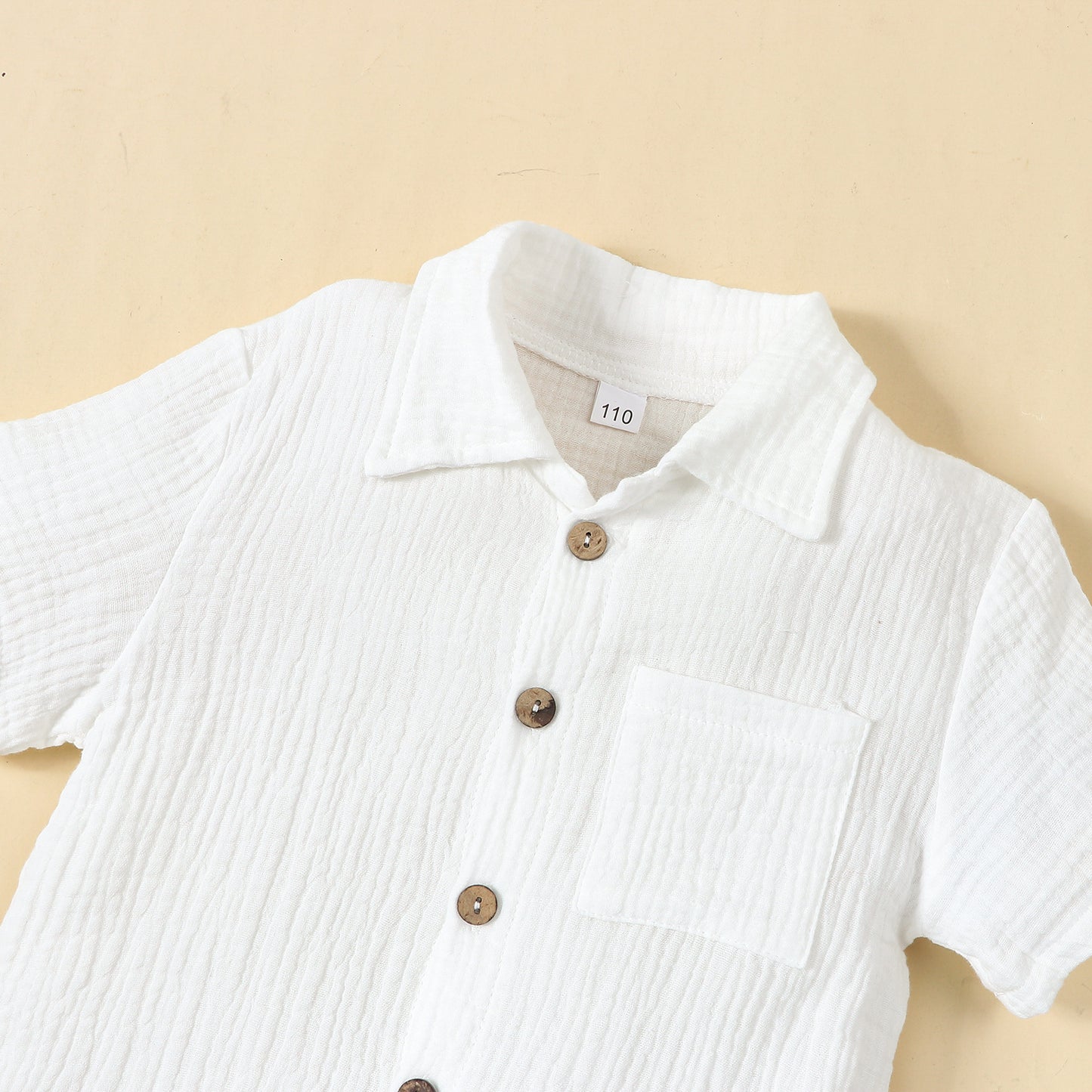 Completo Estivo Bambino Camicia Leggera e Shorts a Righe