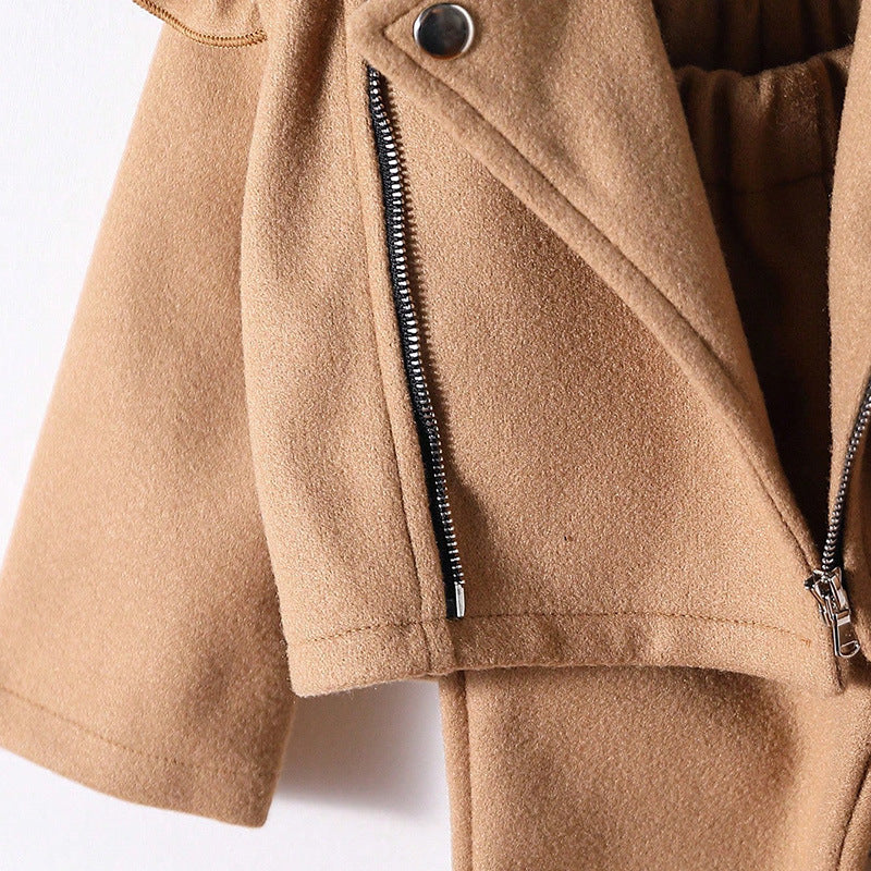 Completo Bimba "Paris Chic" Giacca con Volant, Pantaloni con Fiocchi e Borsetta Coordinata