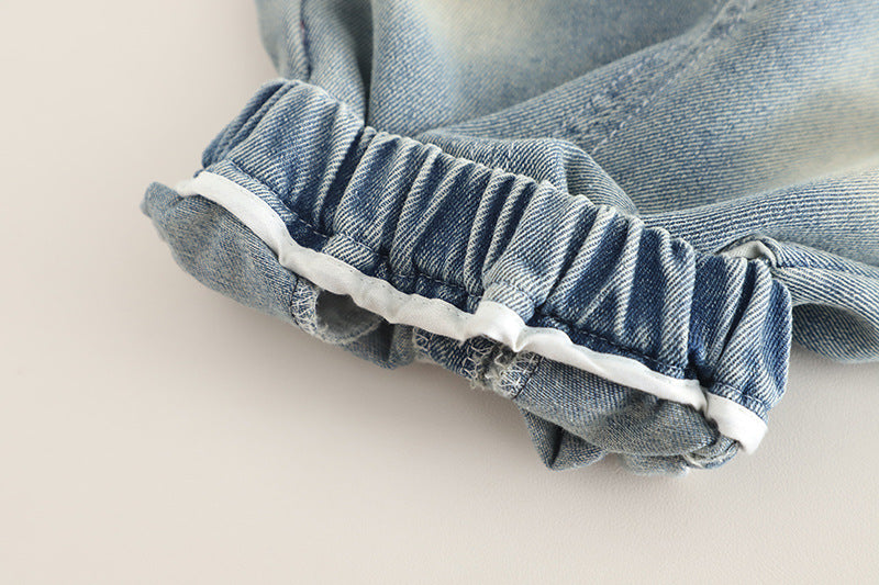Completo Estivo Bambino T-shirt GAND e Shorts Jeans Strappati