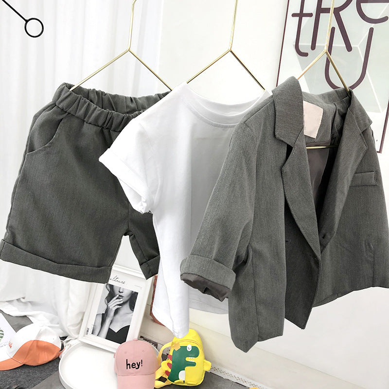 Completo Estivo Bambino – Giacca a Maniche Corte + Pantaloncini + T-Shirt