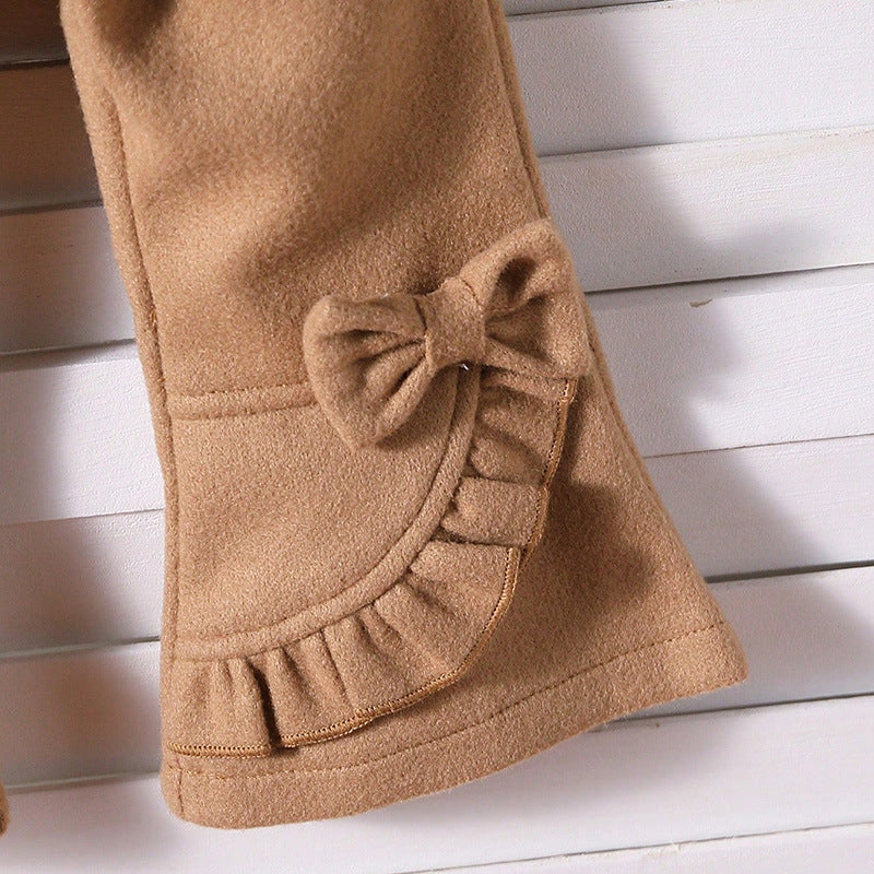 Completo Bimba "Paris Chic" Giacca con Volant, Pantaloni con Fiocchi e Borsetta Coordinata