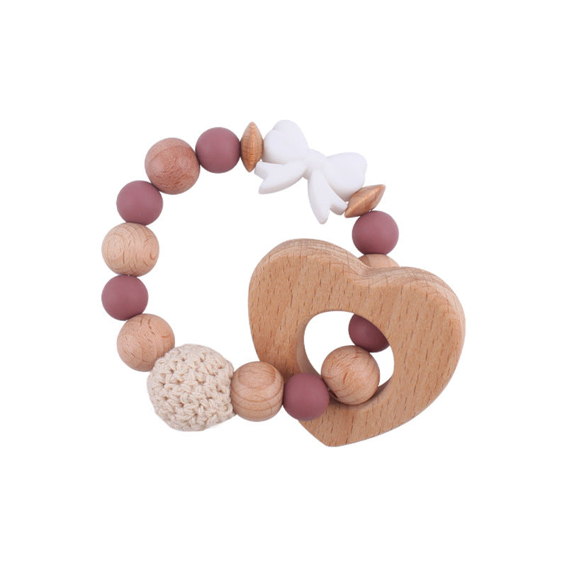 Massaggiagengive in Legno e Silicone - Design Elegante con Fiocco