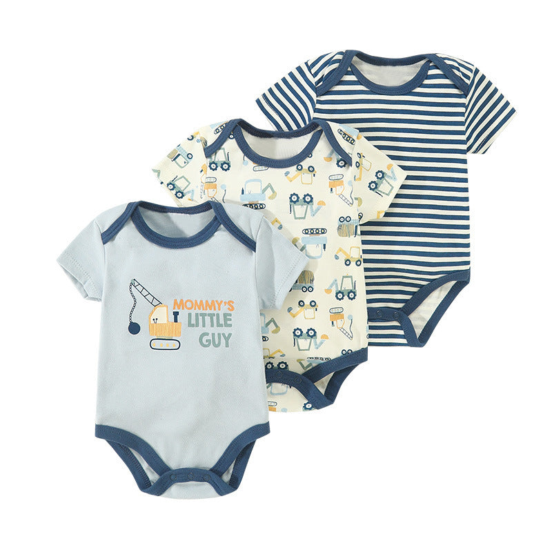 Set 3 Body Neonato in Cotone Fantasie Tenui e Naturali
