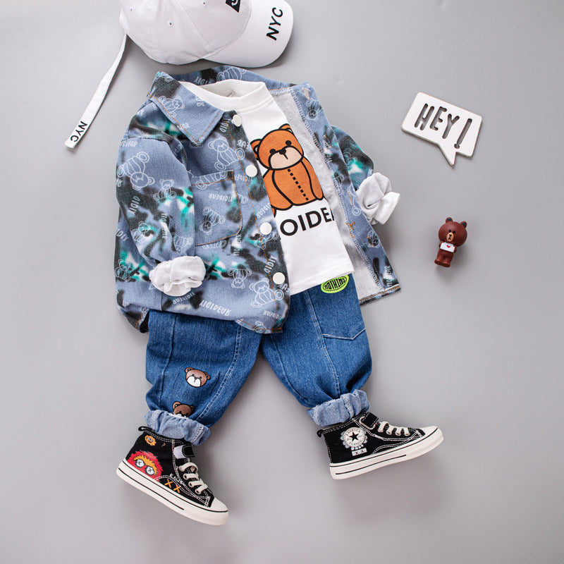 Completo Bimbo "Teddy Bear" Giacca, T-shirt e Jeans