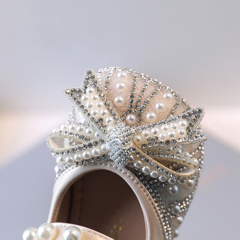 Ballerine Eleganti per Bambina con Perle e Strass