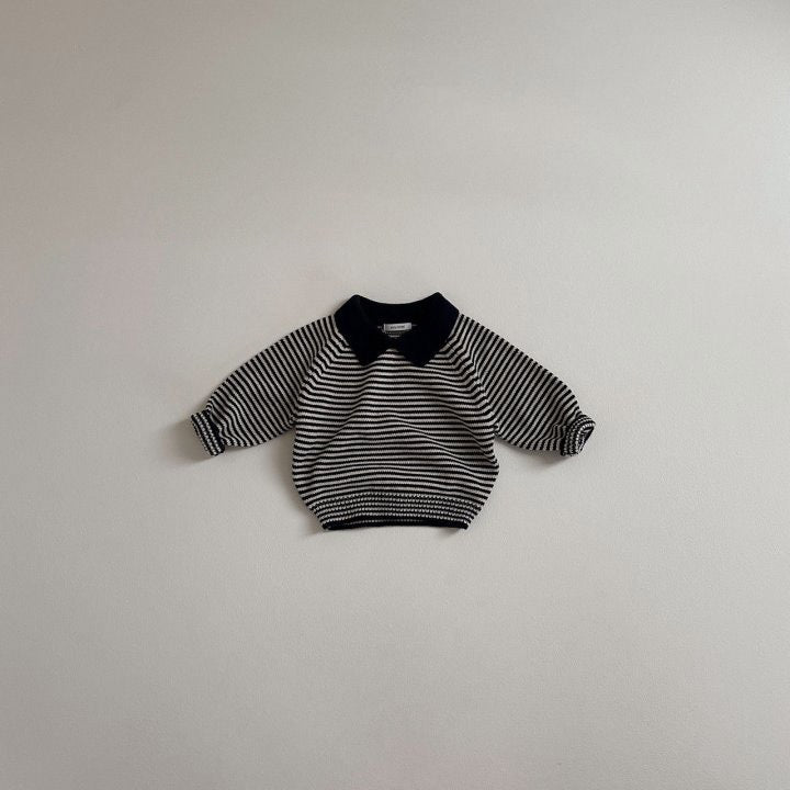Maglioncino Bimbo a Righe con Colletto – Stile Classico