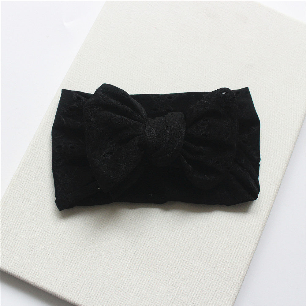 Fascia Neonata con Maxi Fiocco in Pizzo