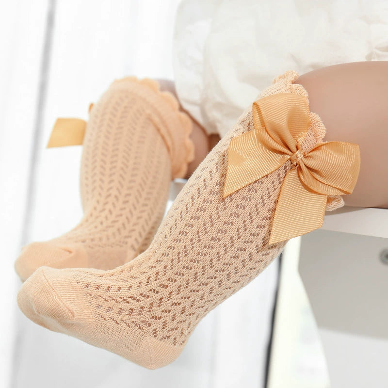 Calzini Parigine Bambina con Fiocco