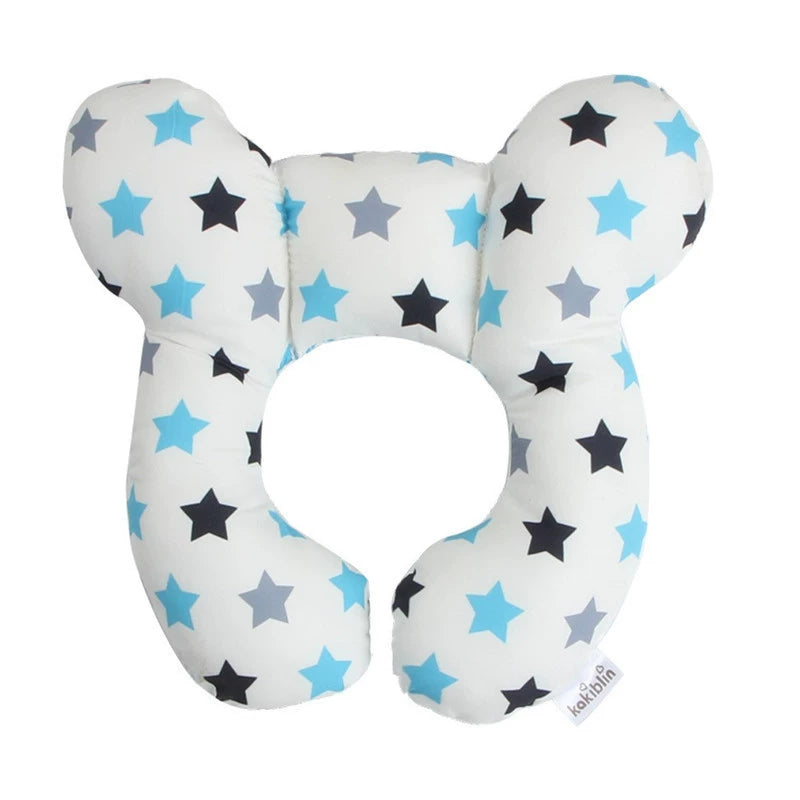 Cuscino Antiplagiocefalia Neonato Stelline Blu – Supporto Testa e Collo