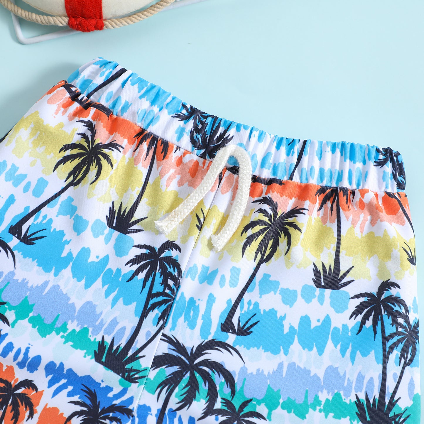 Pantaloncino da mare bambino Fantasia Palme Tropicali