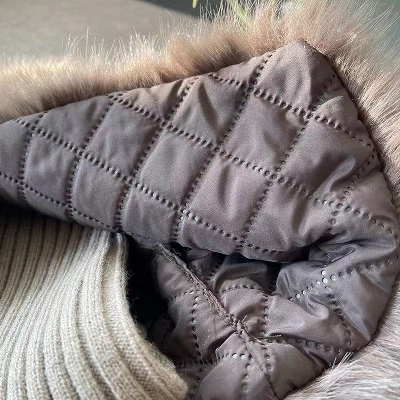 Completo Elegante Bambina Invernale – Gilet in Eco-Pelliccia, Maglia a Coste e Gonna in Ecopelle