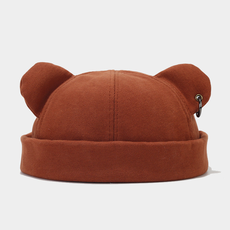 Cappellino Orsetto Baby Berretto in Cotone con Orecchie