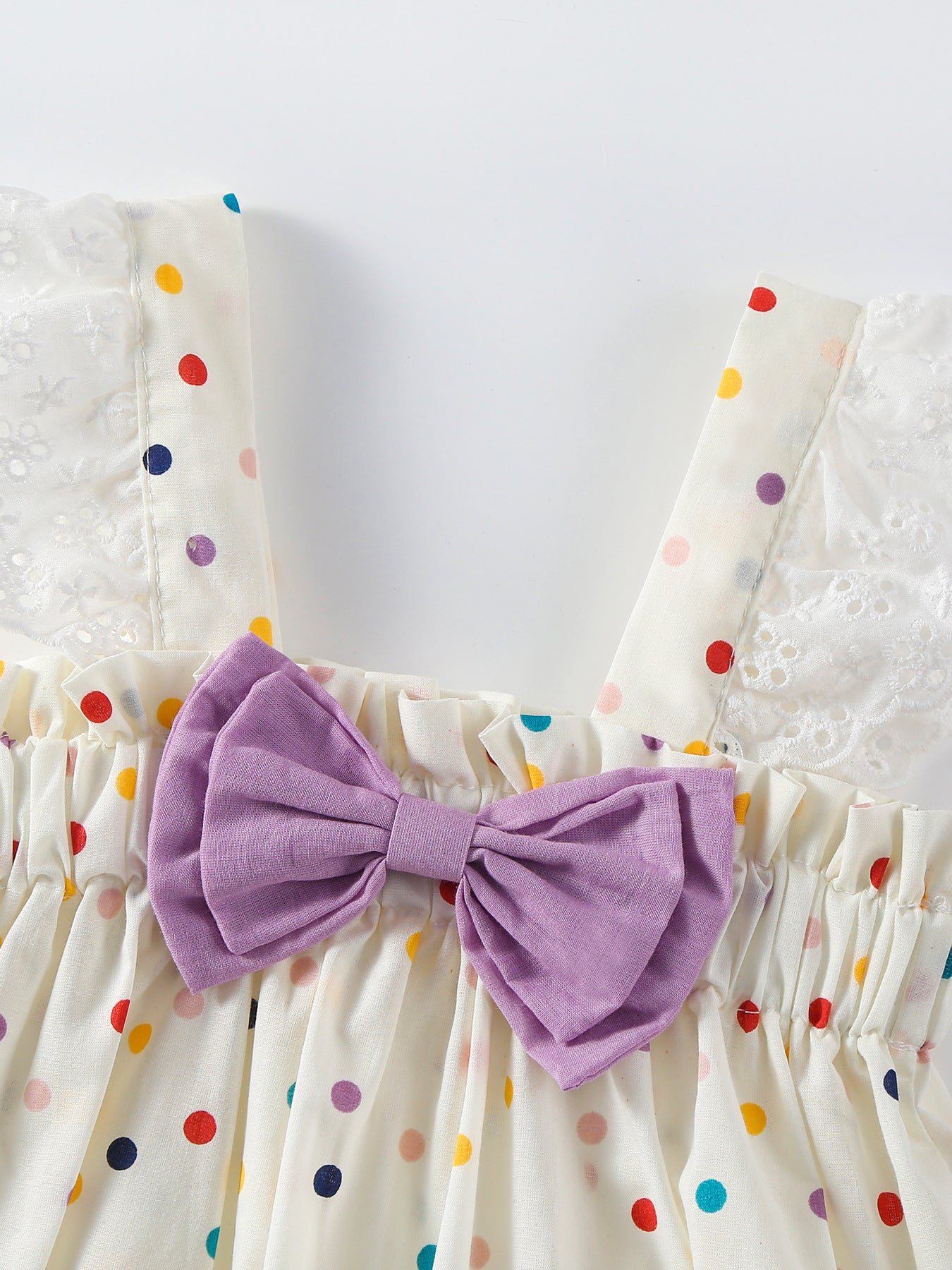 Pagliccetto Estivo per Neonata con Pois e Cappellino Coordinato