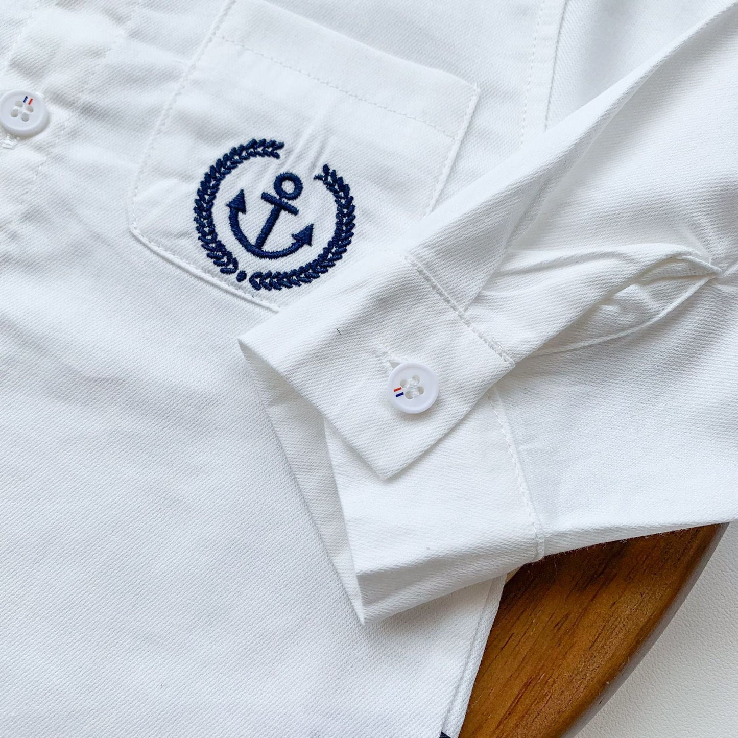 Camicia Bianca Navy per Bimbo