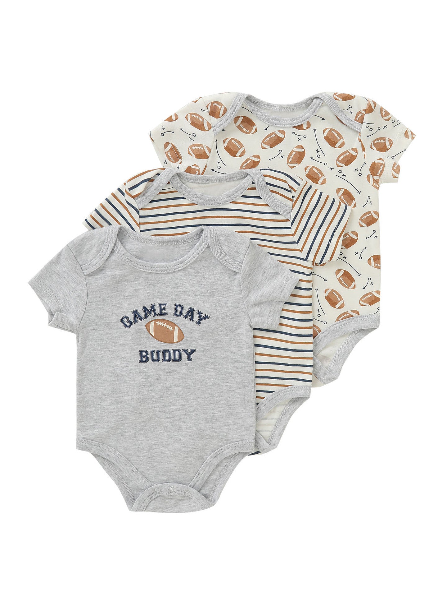 Set 3 Body Neonato in Cotone Fantasie Tenui e Naturali
