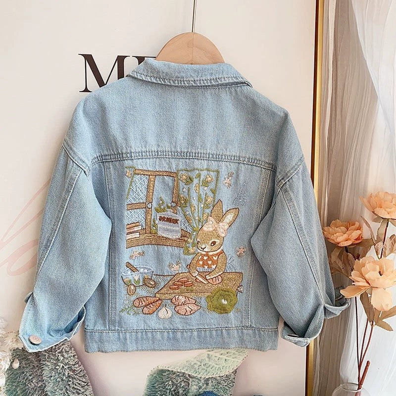 Giacca di jeans con ricamo vintage