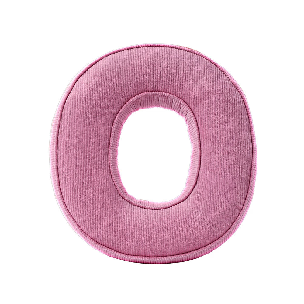 Cuscino lettera in tessuto – decorativi per cameretta Rosa