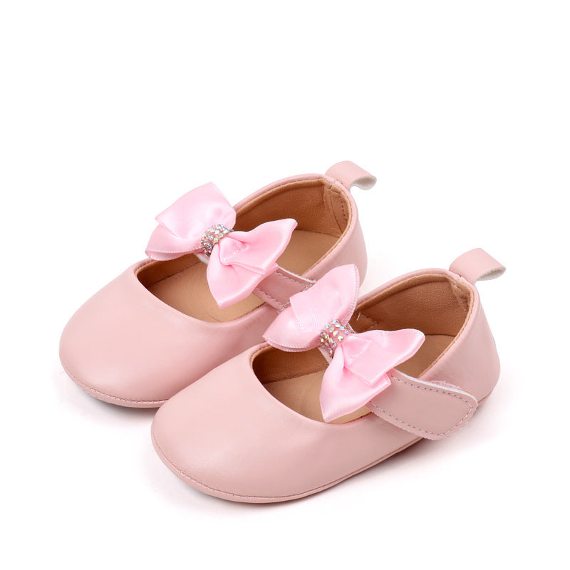 Scarpine Eleganti con Fiocco per Neonata
