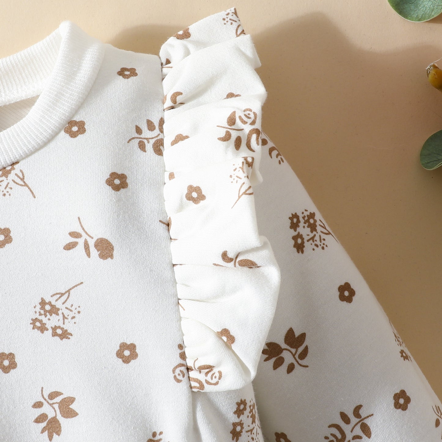 Completo Bambina 2 Pezzi floreale 100% cotone