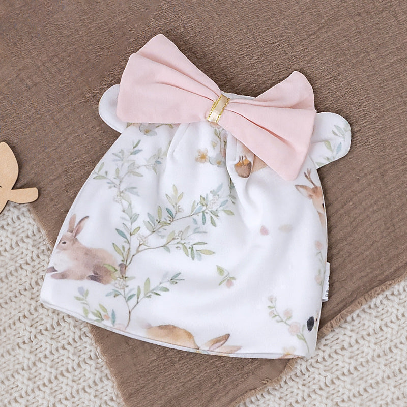 Cappellino Neonata con Fiocco