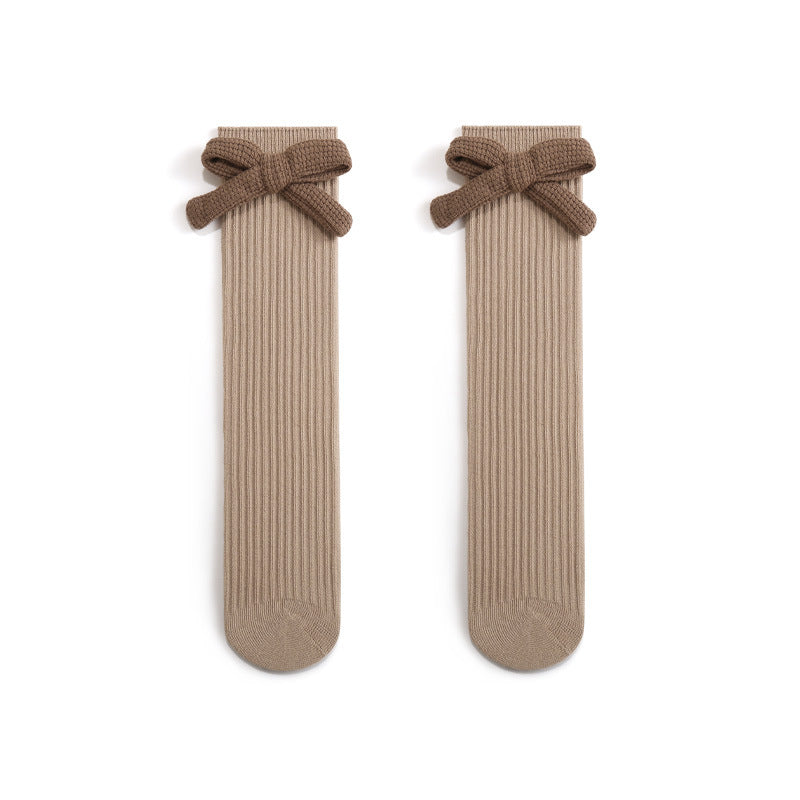 Calze Lunghe Bambina con Fiocco – Stile Elegante e Morbido
