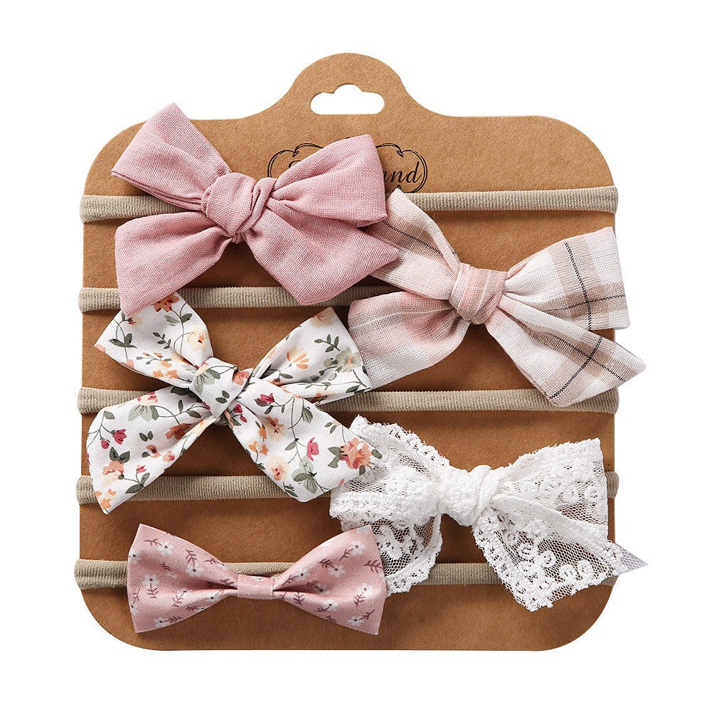 Accessori per capelli in tessuto per bambini Set di Fascia per Bimba e Neonata