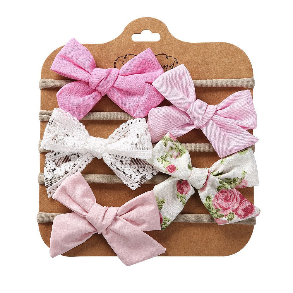 Accessori per capelli in tessuto per bambini Set di Fascia per Bimba e Neonata