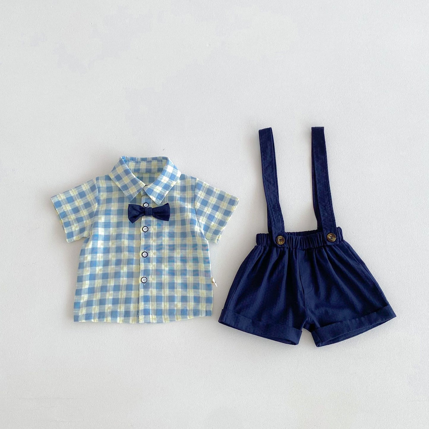Completo Estivo Bambino salopette e camicia