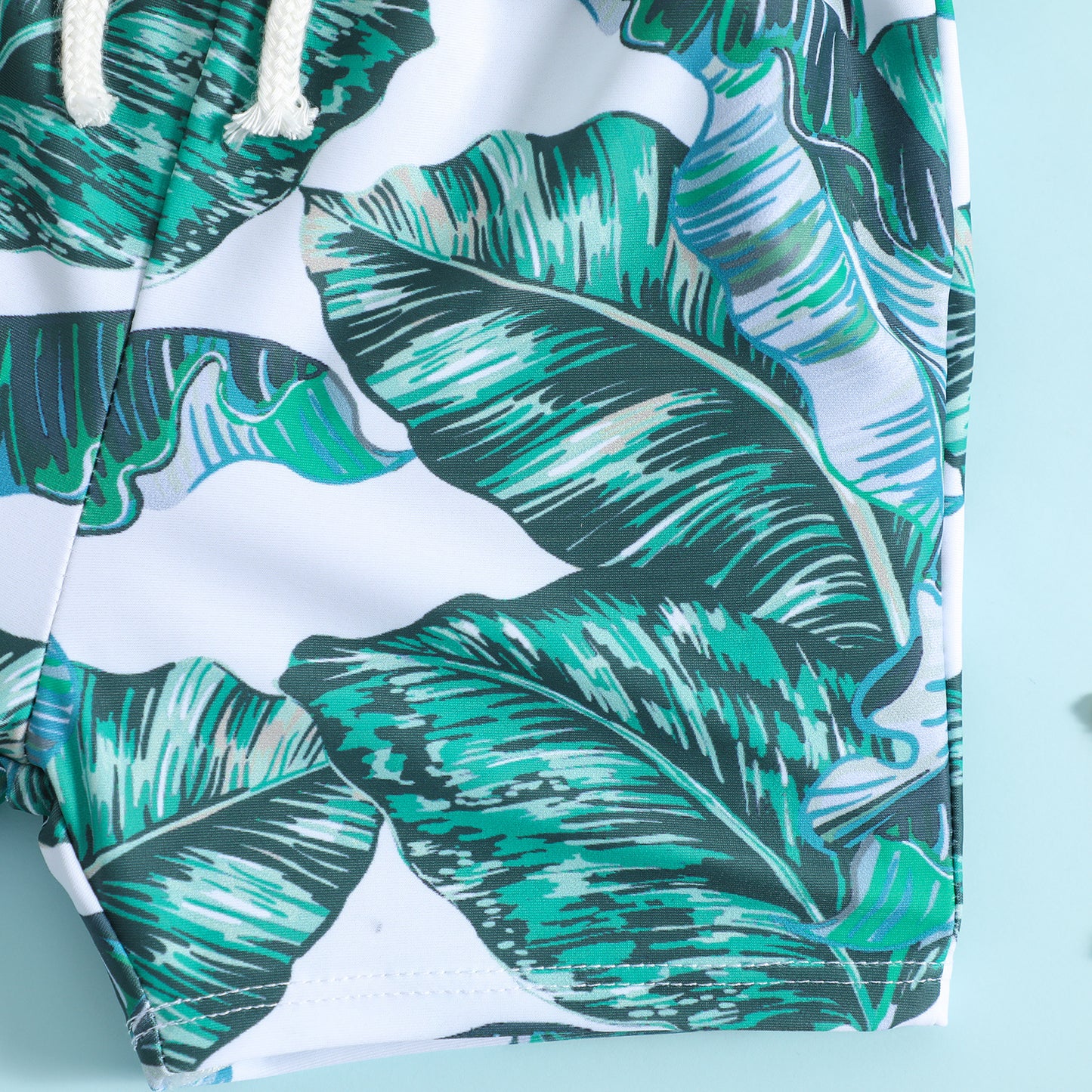 Pantaloncino da mare bambino Fantasia Foglie Tropicali