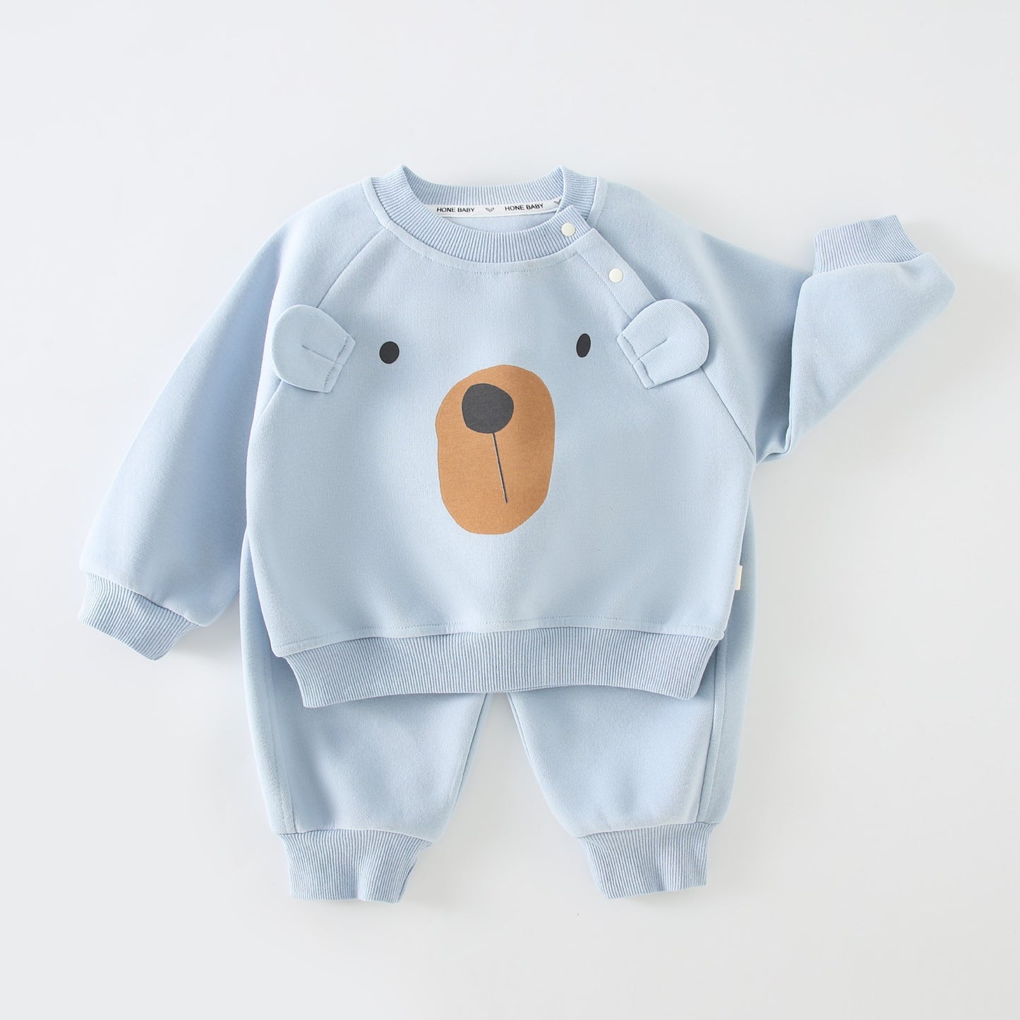 Completo Orsetto Bambino in Cotone – Felpa e Pantaloni