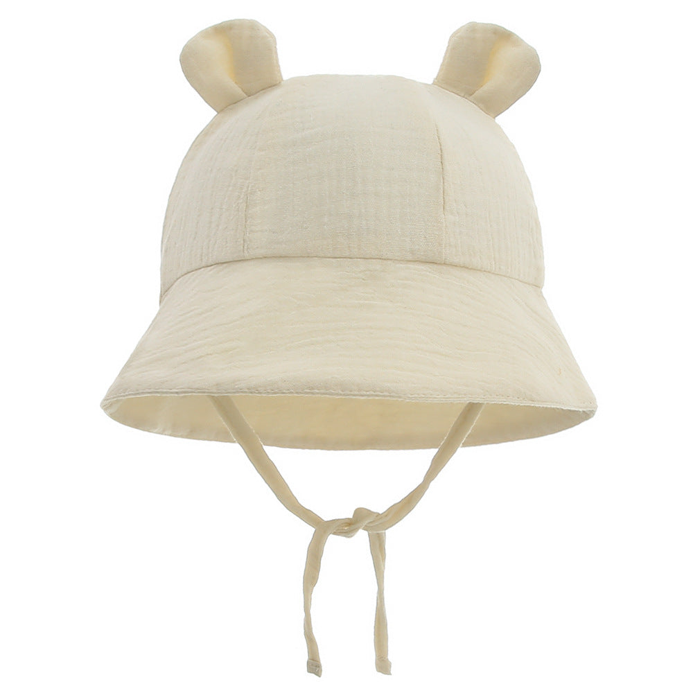 Cappellino per Neonati con Orecchiette - Morbido Cotone, Vari Colori