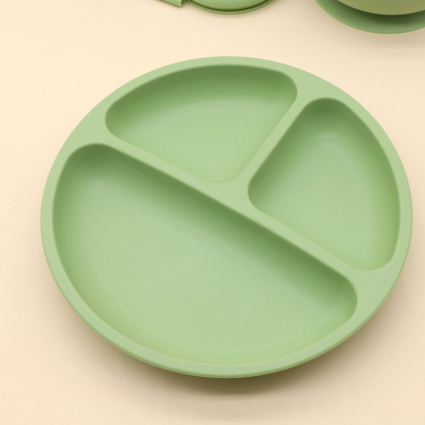 Set Pappa in Silicone per Bambini verde militare