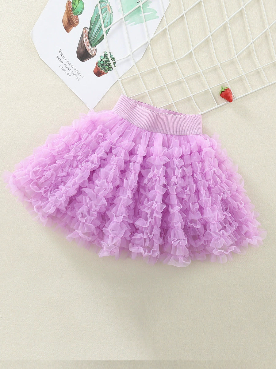 Gonnellina in tulle multistrato per bambina – Modello vaporoso