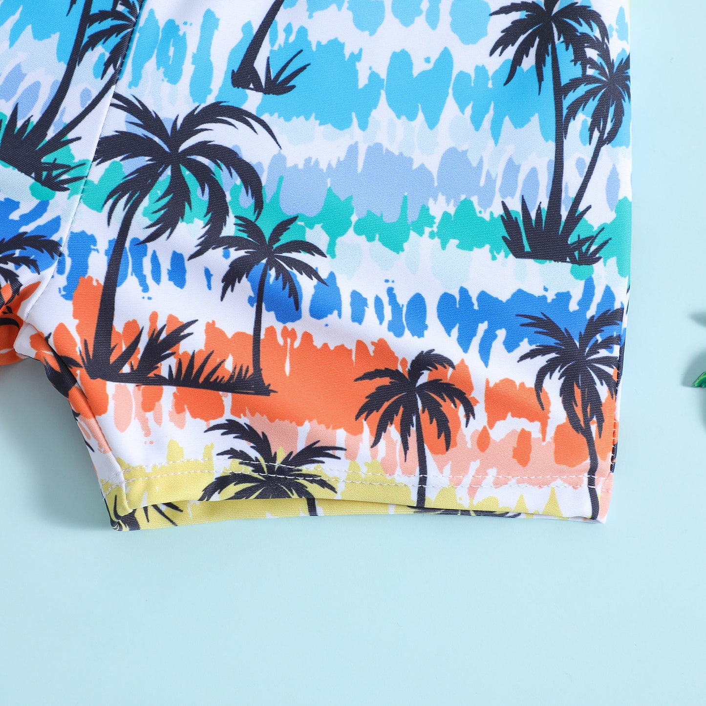 Pantaloncino da mare bambino Fantasia Palme Tropicali
