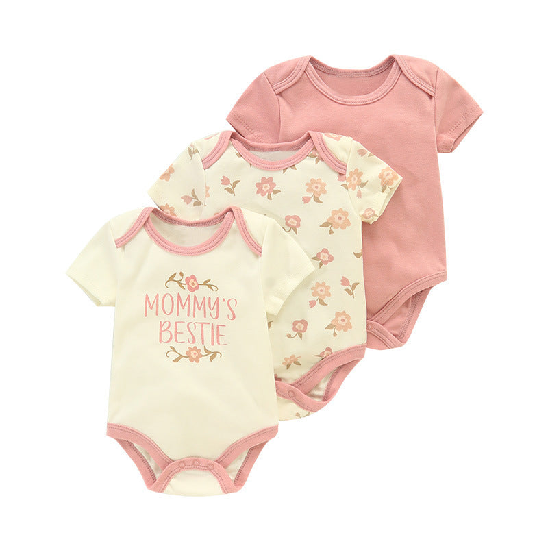 Set 3 Body Neonato in Cotone Fantasie Tenui e Naturali