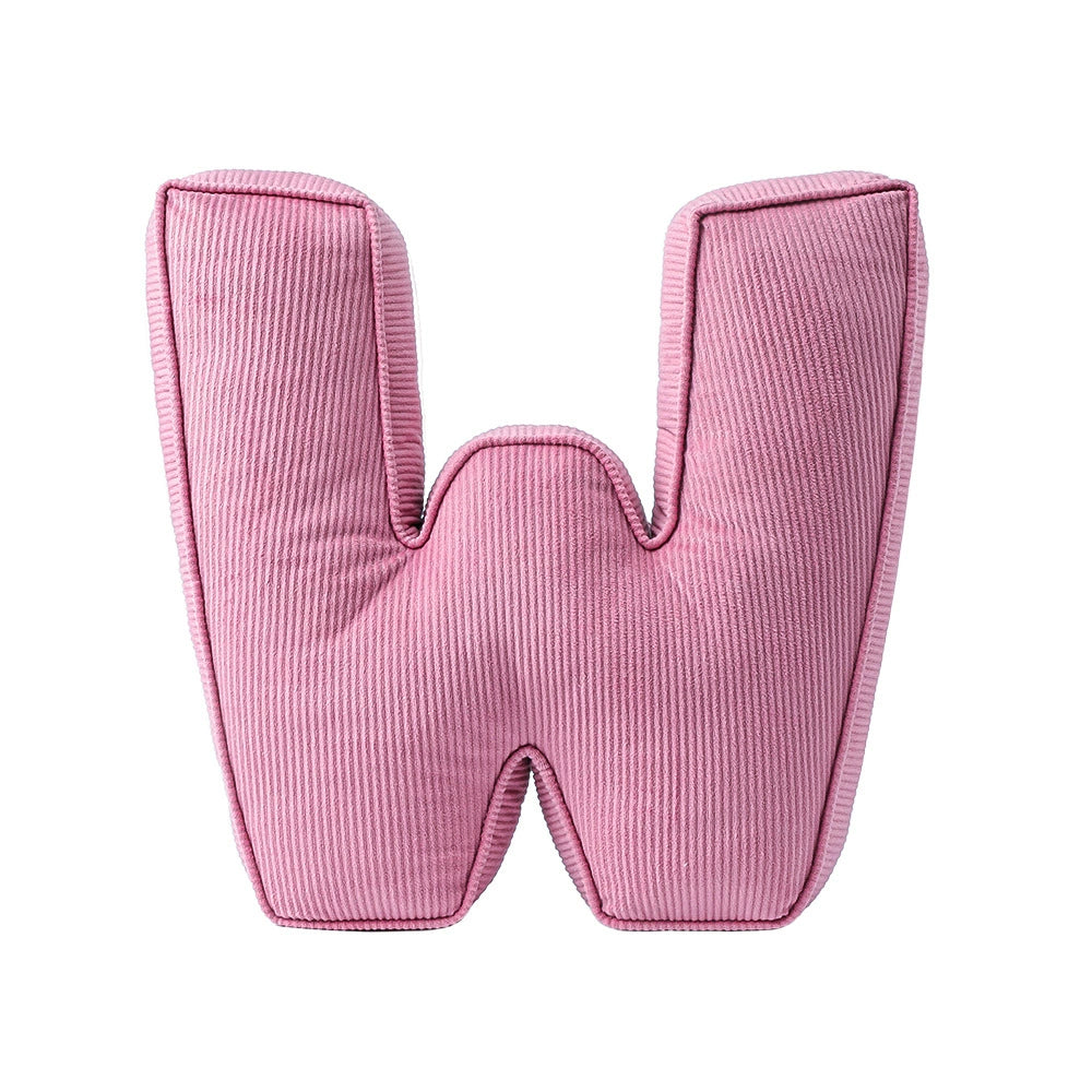 Cuscino lettera in tessuto – decorativi per cameretta Rosa