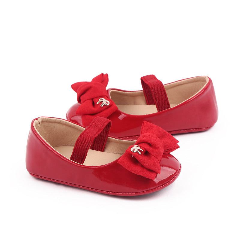 Ballerine eleganti per bambina con fiocco e cinturino vari colori